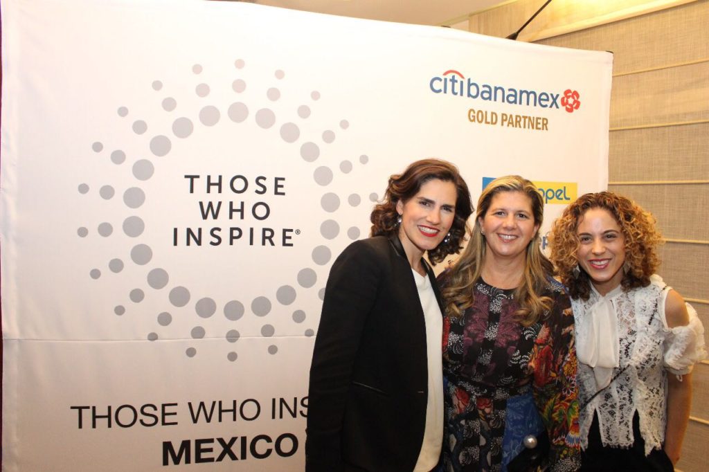 More Inspiring Mexicans… Lorena Guillé (left), intraentrepreneur and director Fundación Cinépolis, Martha Herrera, Director of Social Responsibility, and Amanda Berenstein (right) CEMEX ©Those Who Inspire
