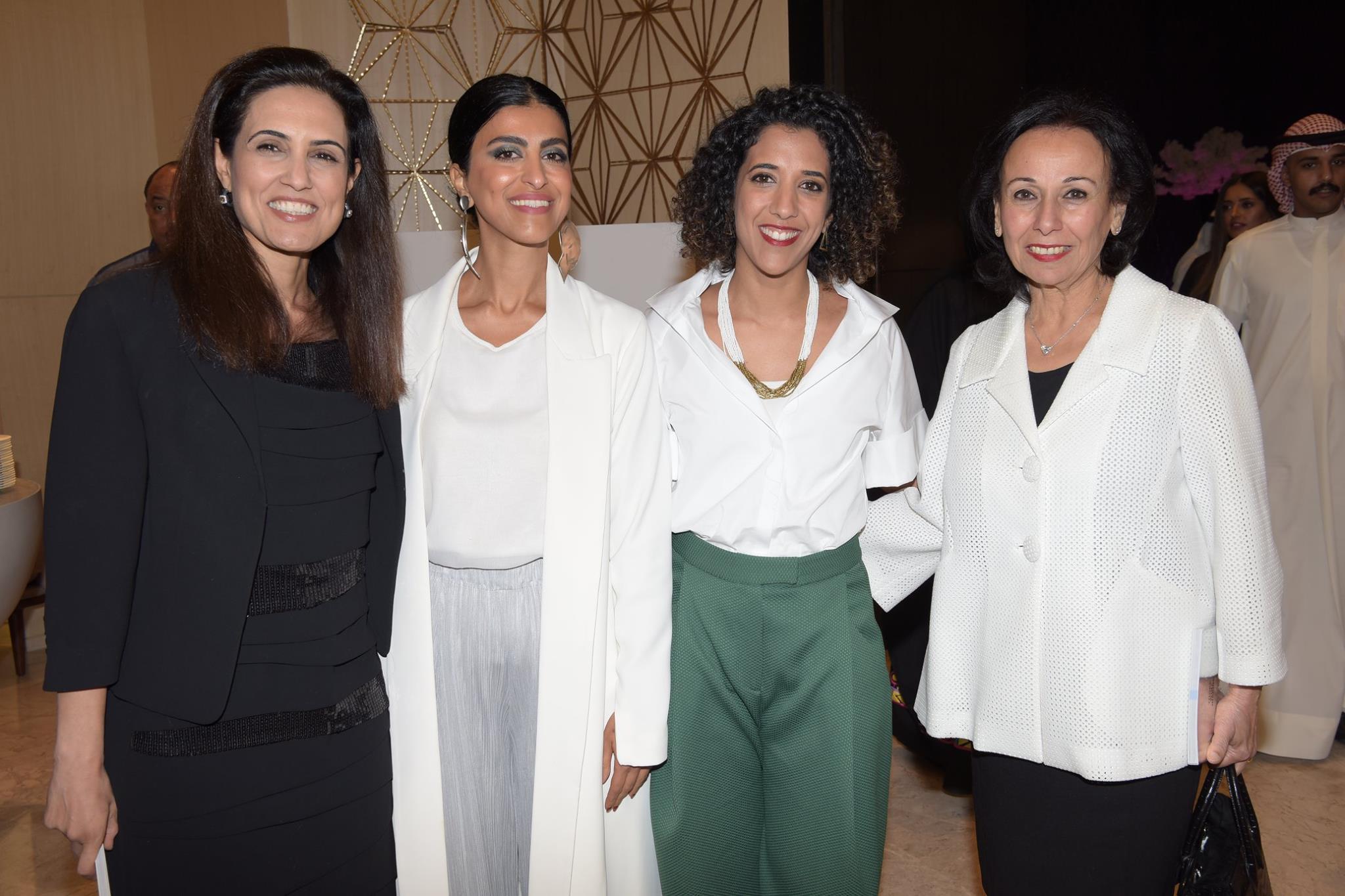 An evening full of happiness, inspiration and creativity with Rana Al-Khaled, Co-Founder Protégés, Sara Al Nafisi & Hussa Al Humaidhi, Cultural Developers NUQAT, Wafa Al-Qatami, Board Member Kuwait Chamber of Commerce & Industry (right) ©Those Who Inspire